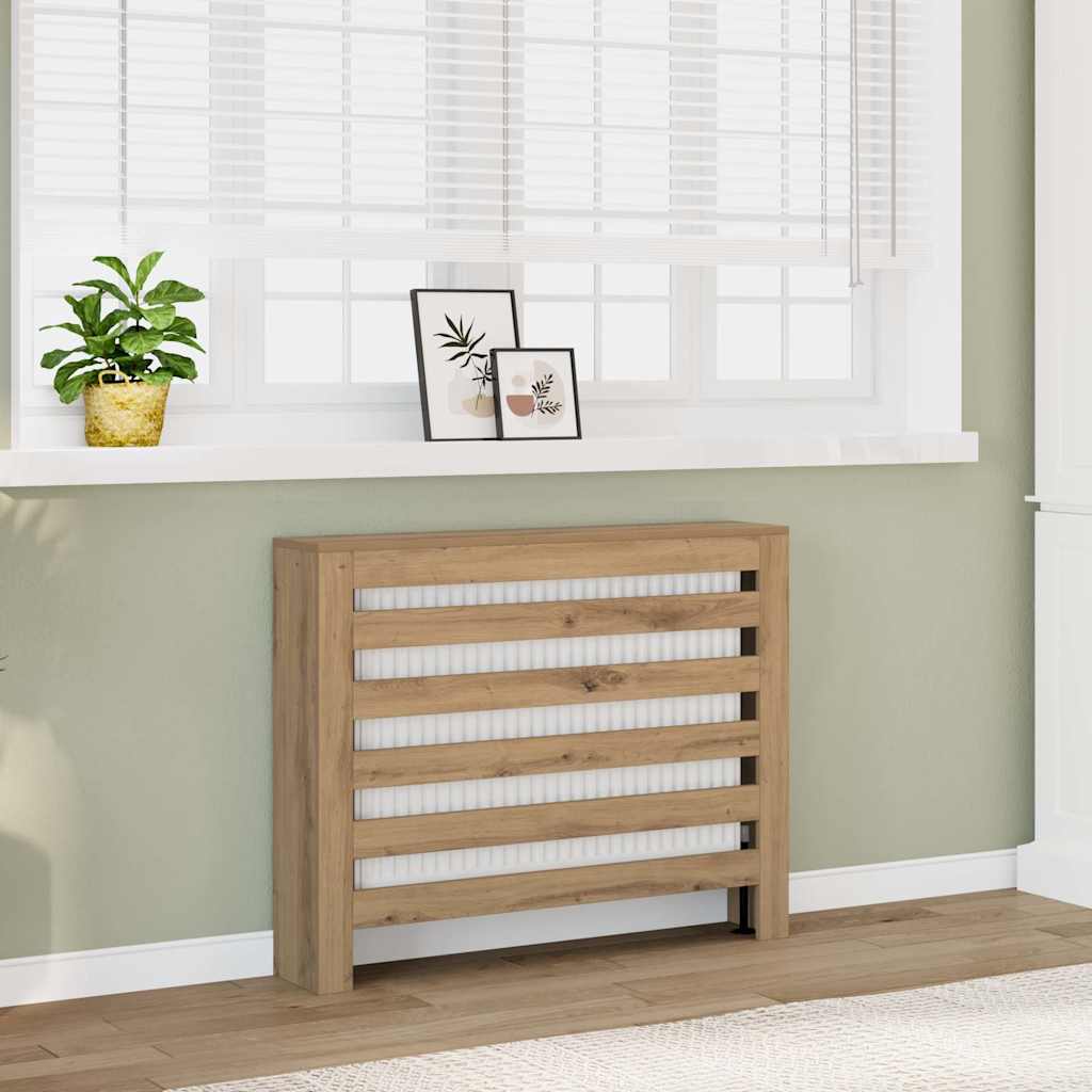 Radiator Cover Artisian Oak 104x20x82 cm Engineered Wood