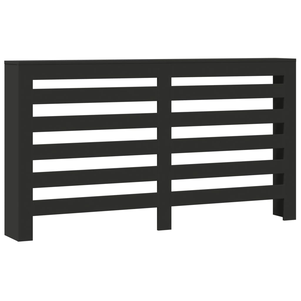 vidaXL Radiator Cover Black 149x20x82 cm Engineered Wood