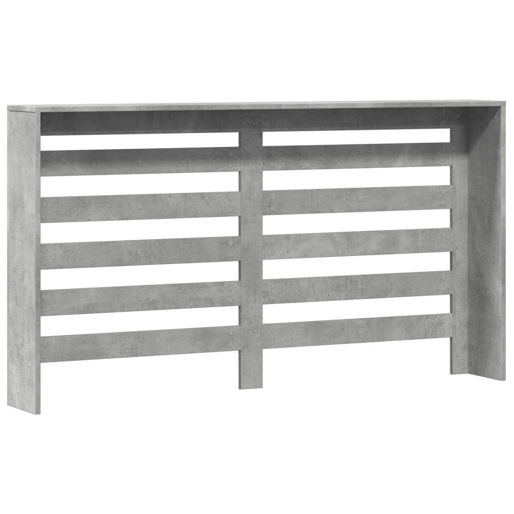 Radiator Cover Concrete Grey 149x20x82 cm Engineered Wood