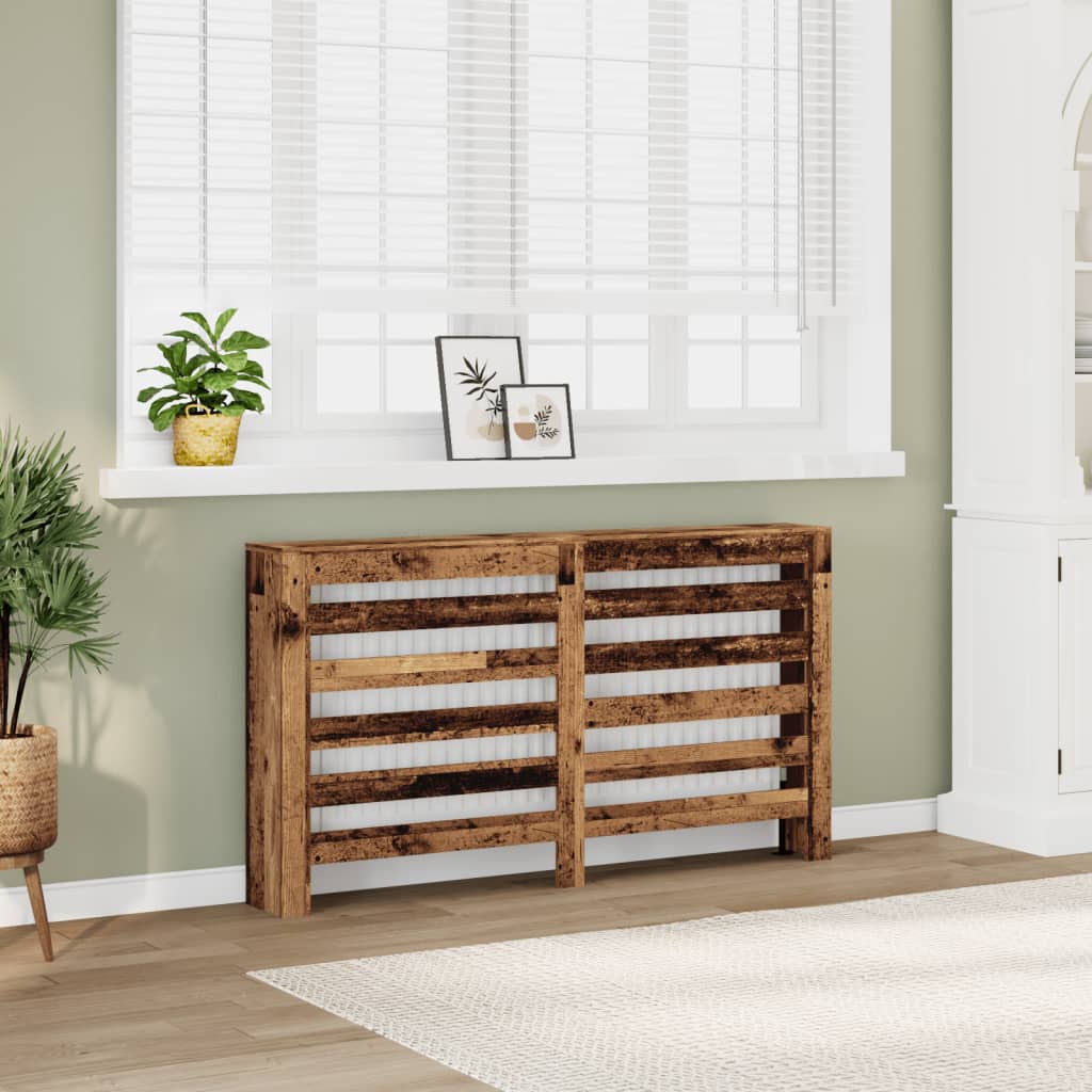 Radiator Cover Old Wood 149x20x82 cm Engineered Wood