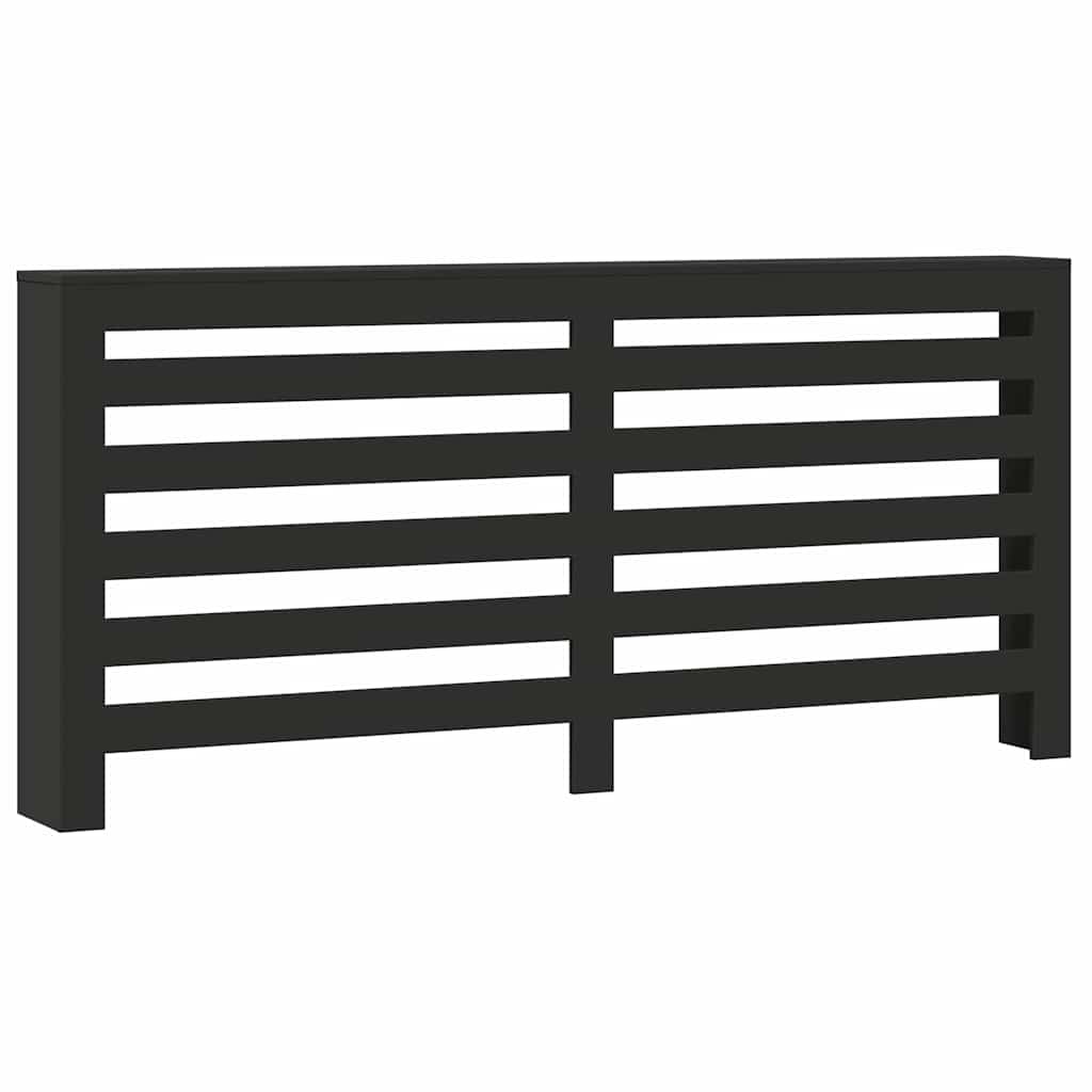 Radiator Cover Black 175x20x82 cm Engineered Wood