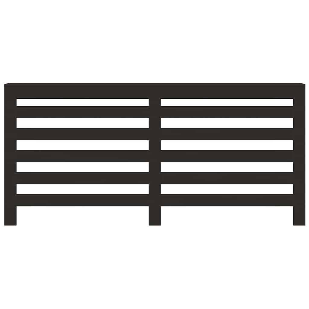 Radiator Cover Black 175x20x82 cm Engineered Wood