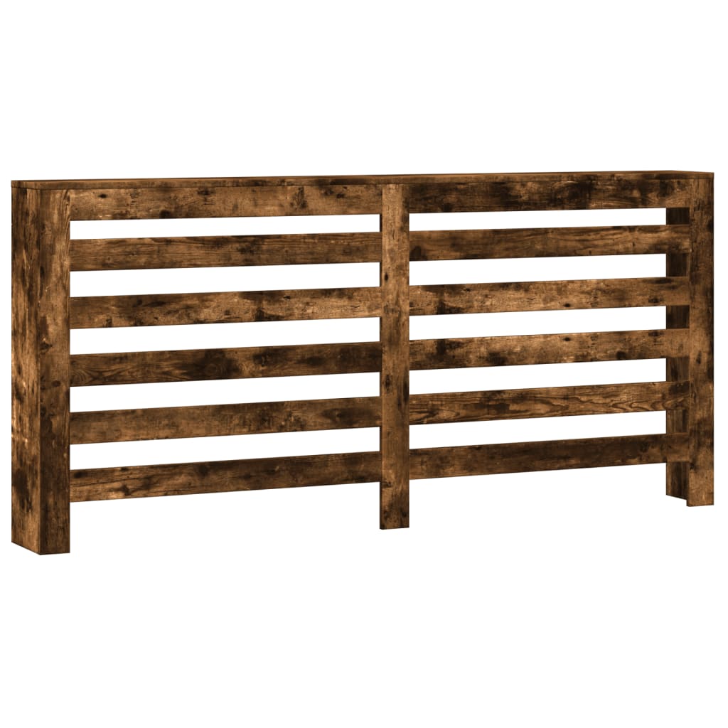 Radiator Cover Smoked Oak 175x20x82 cm Engineered Wood
