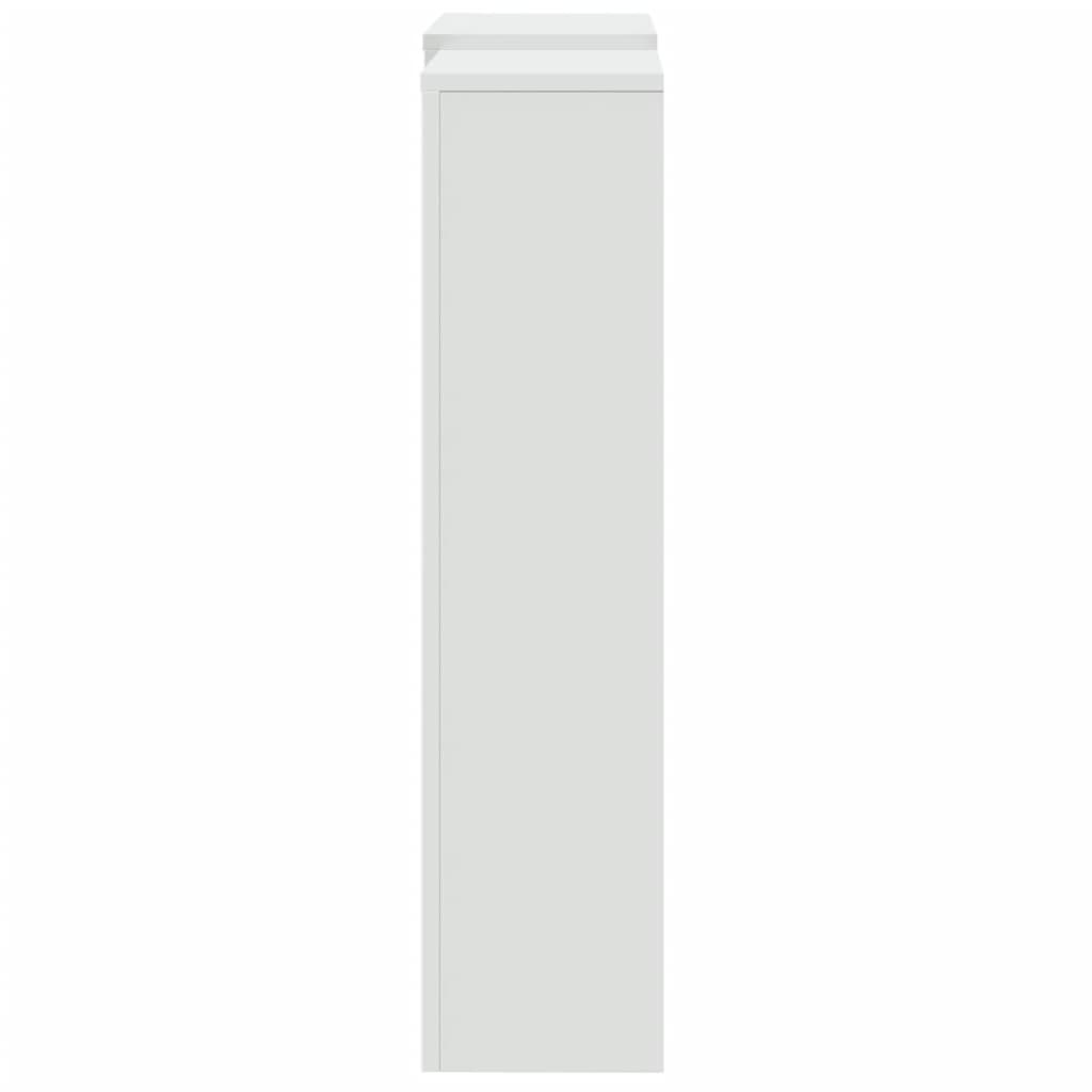 Radiator Cover White 205x21,5x83,5 cm Engineered Wood
