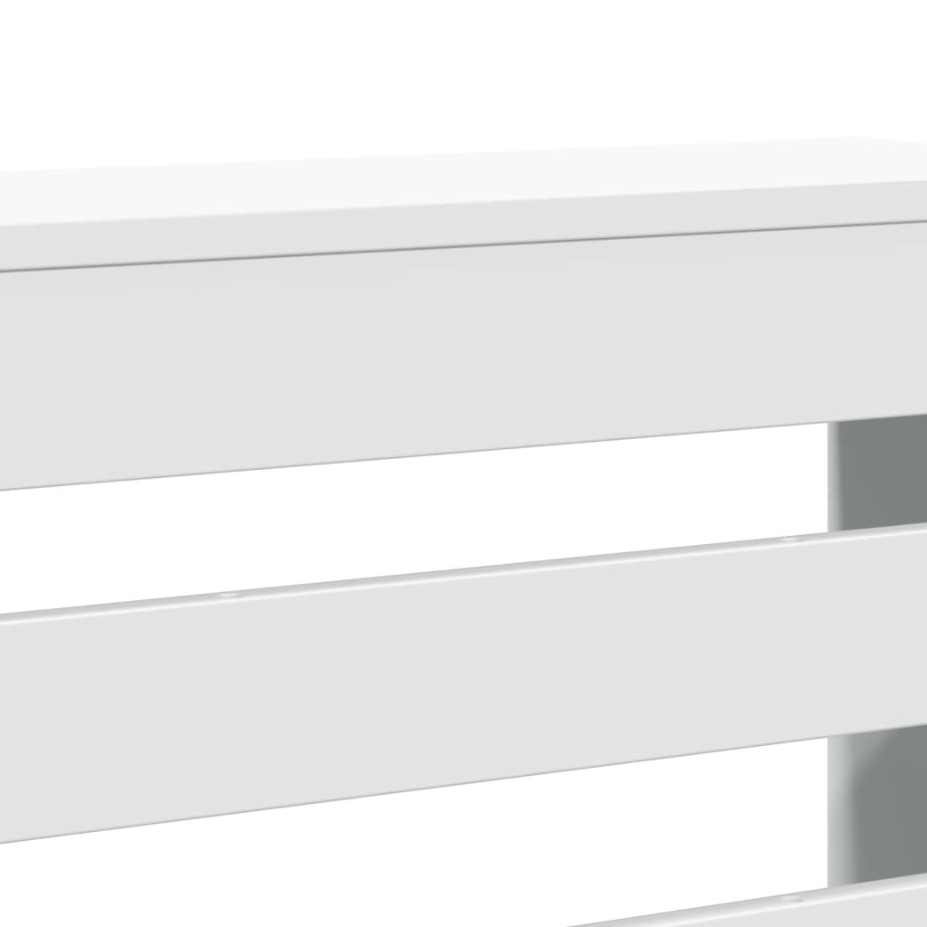 Radiator Cover White 205x21,5x83,5 cm Engineered Wood