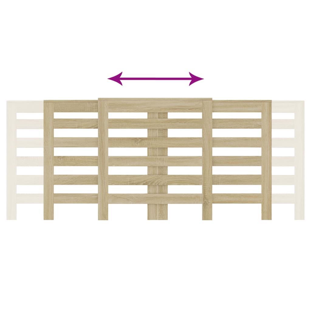 Radiator Cover Sonoma Oak 205x21,5x83,5 cm Engineered Wood