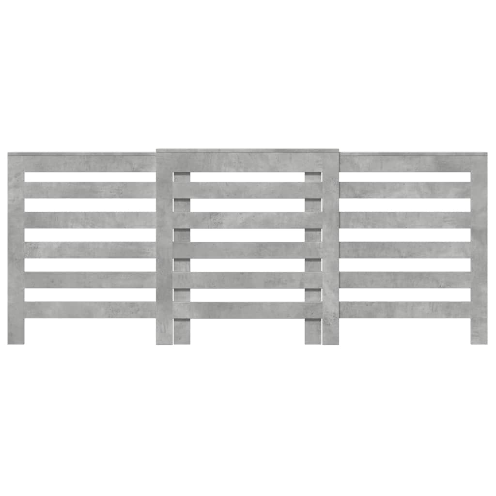 Radiator Cover Concrete Grey 205x21.5x83.5 cm Engineered Wood