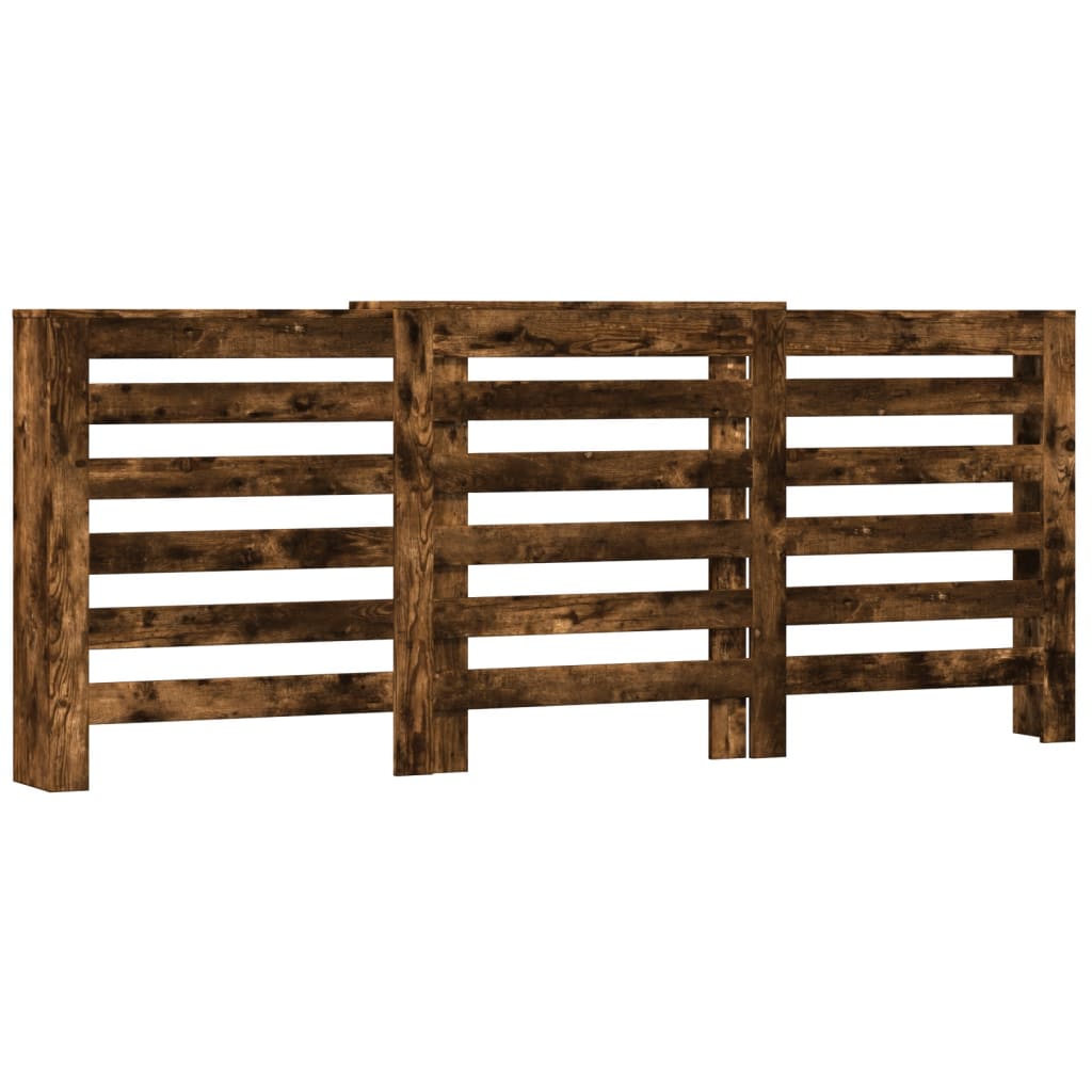 Radiator Cover Smoked Oak 205x21.5x83.5 cm Engineered Wood