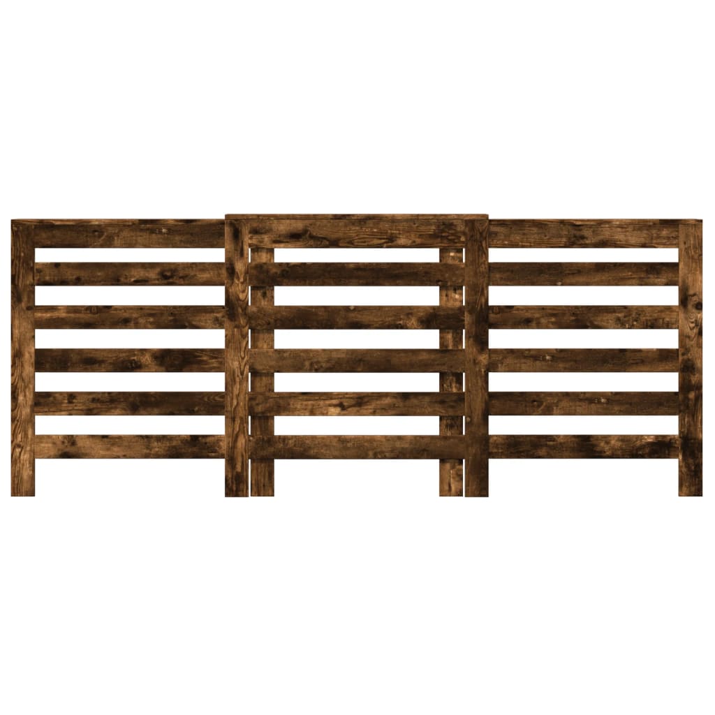 Radiator Cover Smoked Oak 205x21.5x83.5 cm Engineered Wood
