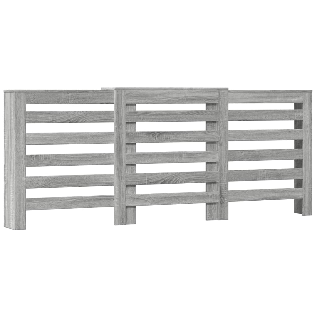 Radiator Cover Grey Sonoma 205x21.5x83.5 cm Engineered Wood