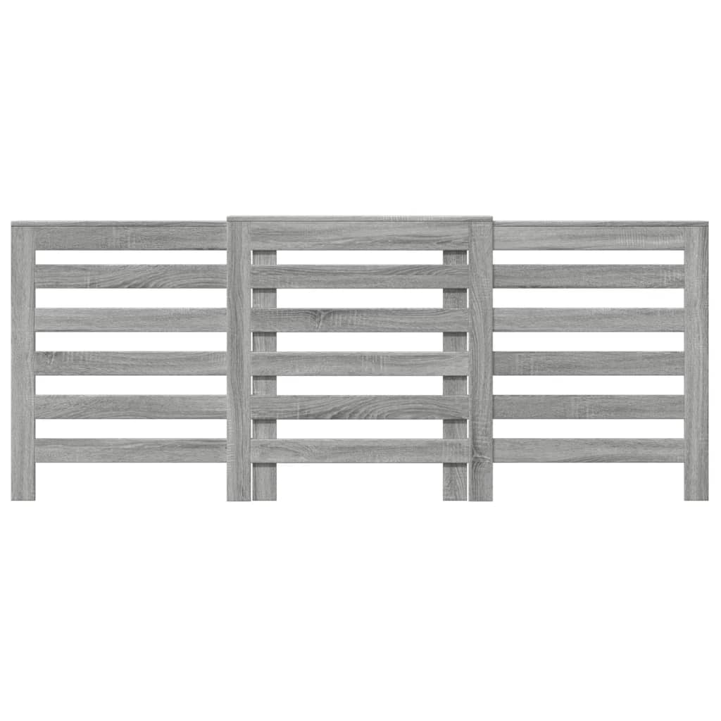 Radiator Cover Grey Sonoma 205x21.5x83.5 cm Engineered Wood