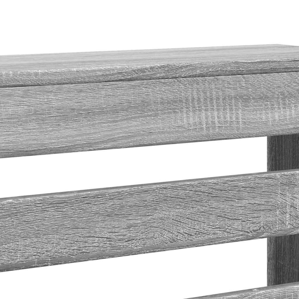 Radiator Cover Grey Sonoma 205x21.5x83.5 cm Engineered Wood
