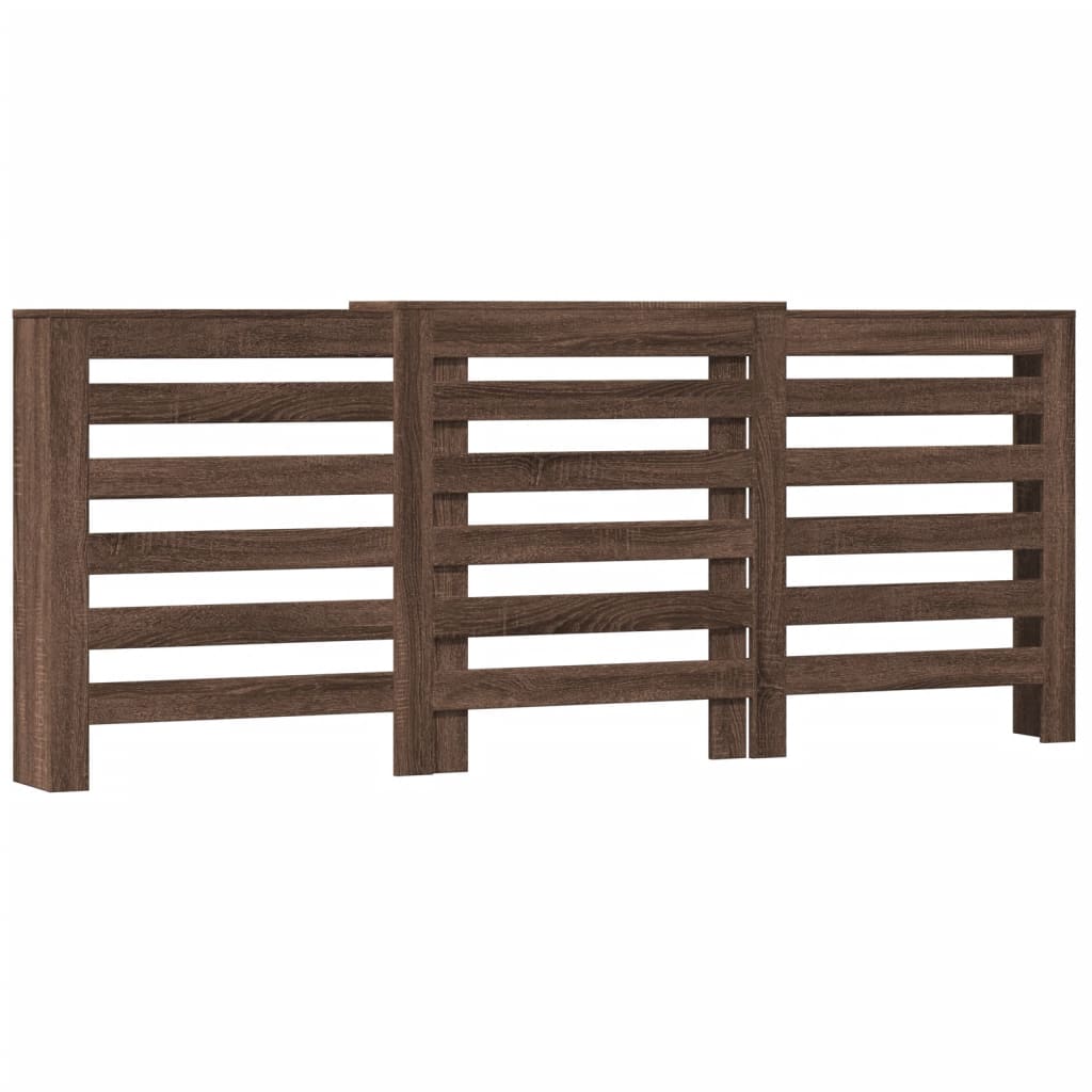 Radiator Cover Brown Oak 205x21.5x83.5 cm Engineered Wood