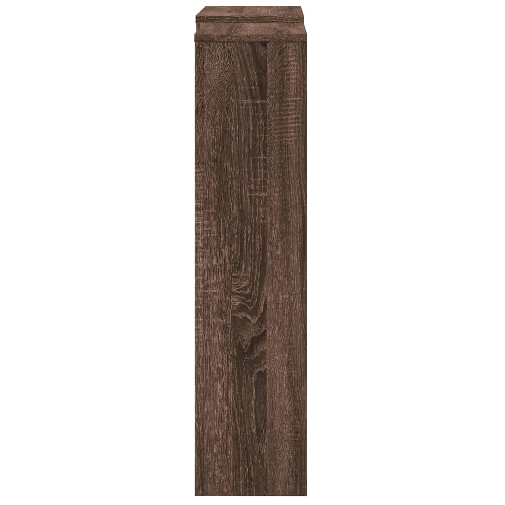 Radiator Cover Brown Oak 205x21.5x83.5 cm Engineered Wood