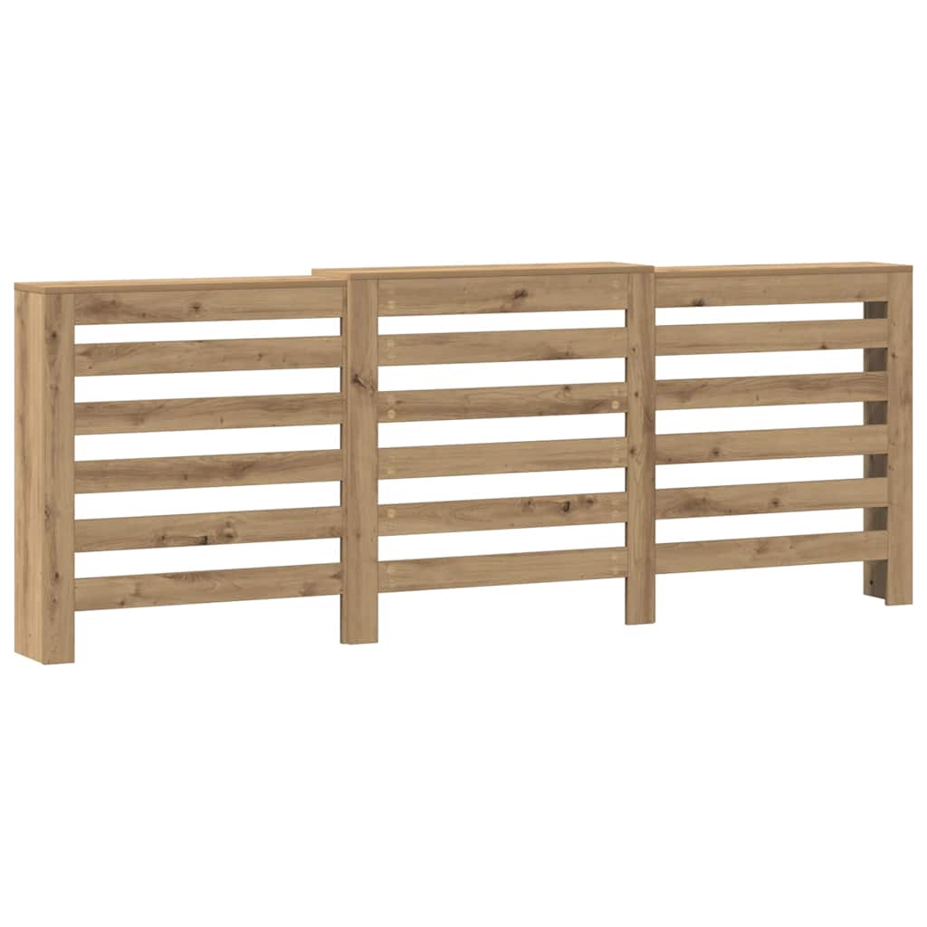 Radiator Cover Artisian Oak 205x21.5x83.5 cm Engineered Wood