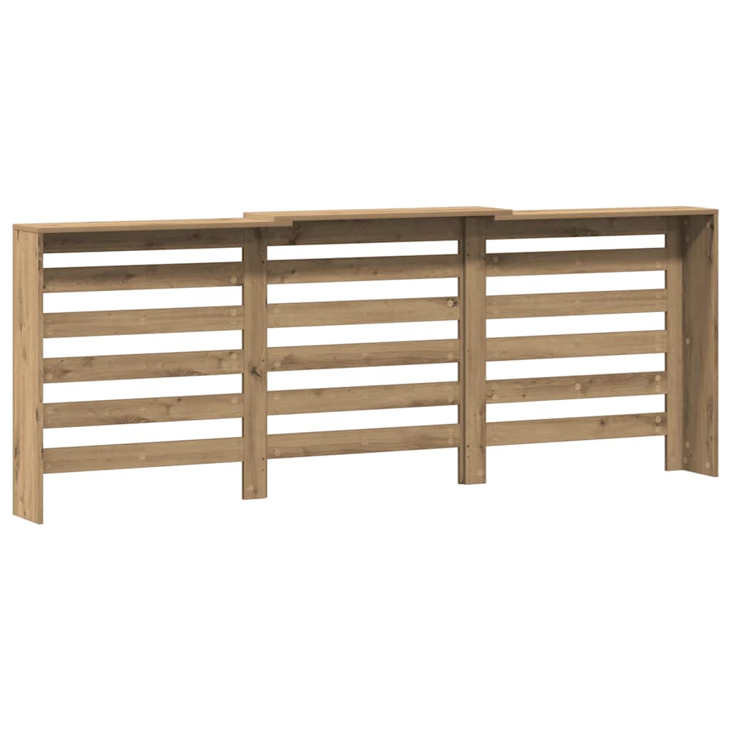 Radiator Cover Artisian Oak 205x21.5x83.5 cm Engineered Wood