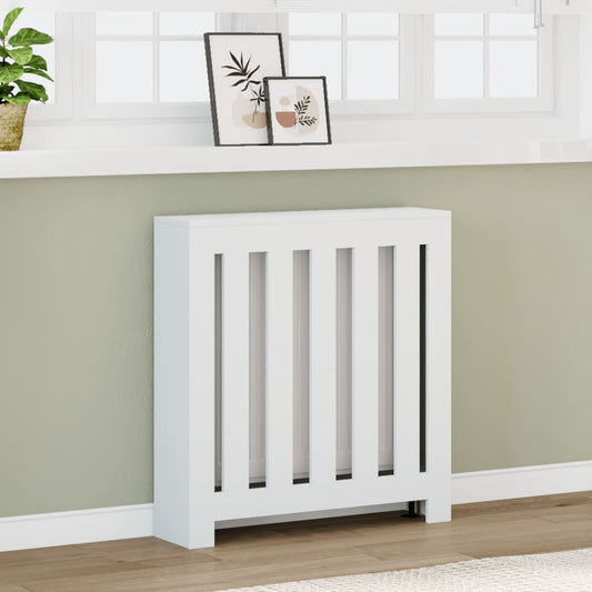 Radiator Cover White 78x20x82 cm Engineered Wood