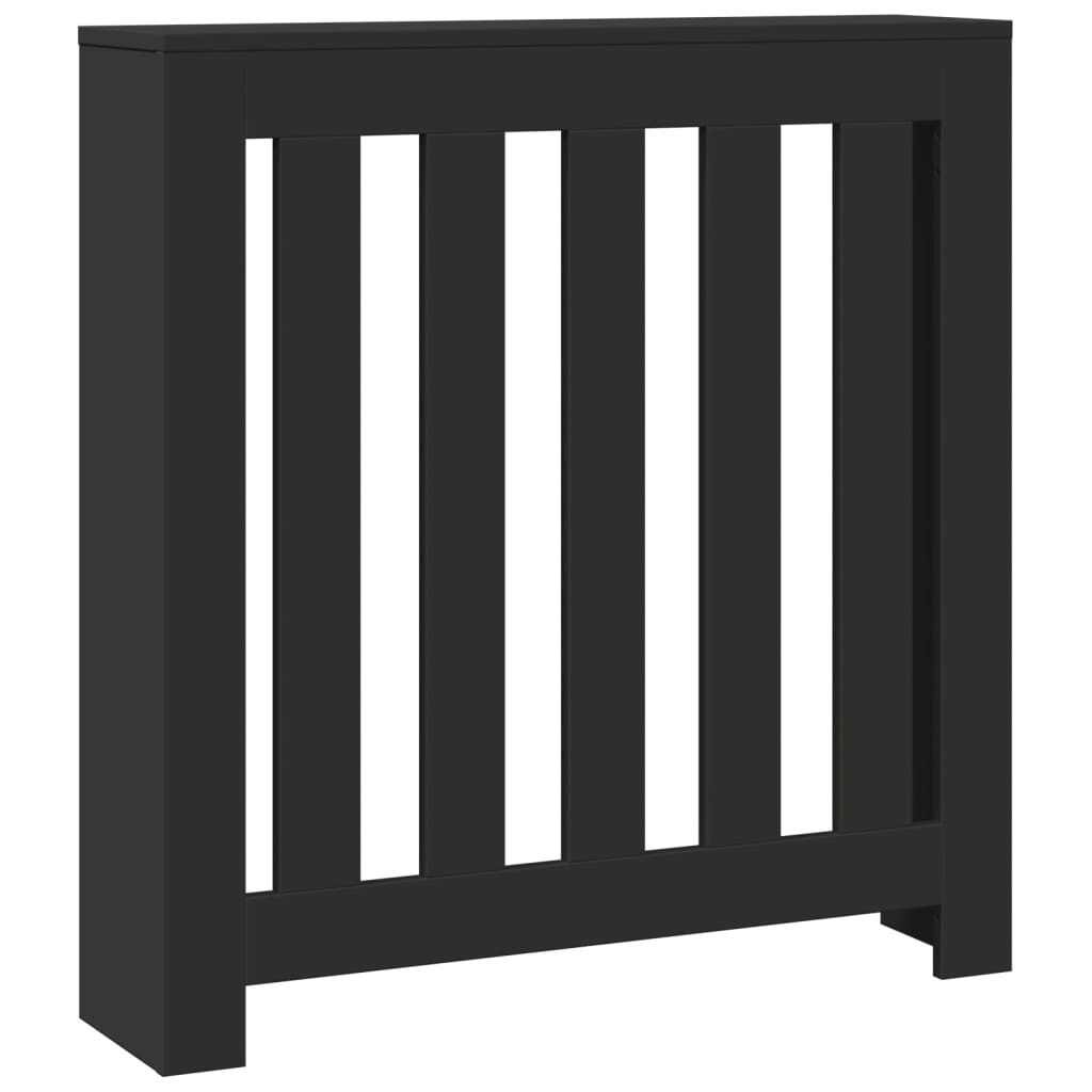 vidaXL Radiator Cover Black 78x20x82 cm Engineered Wood