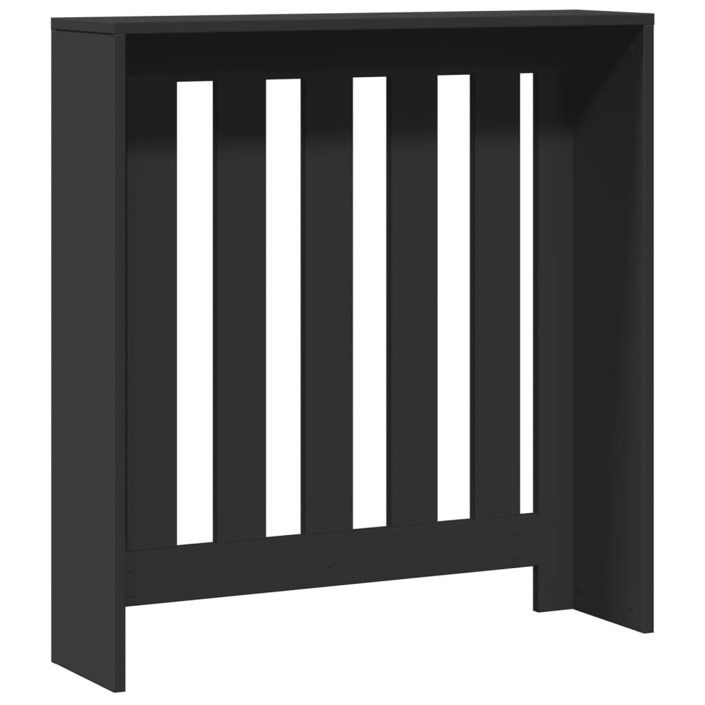 Radiator Cover Black 78x20x82 cm Engineered Wood