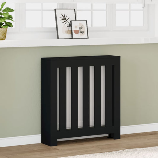 vidaXL Radiator Cover Black 78x20x82 cm Engineered Wood