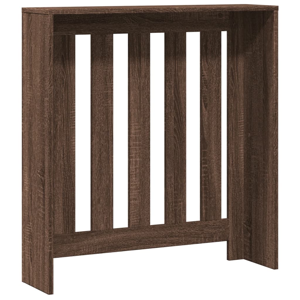 Radiator Cover Brown Oak 78x20x82 cm Engineered Wood