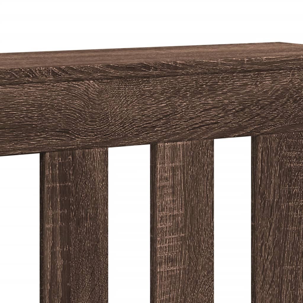 Radiator Cover Brown Oak 78x20x82 cm Engineered Wood