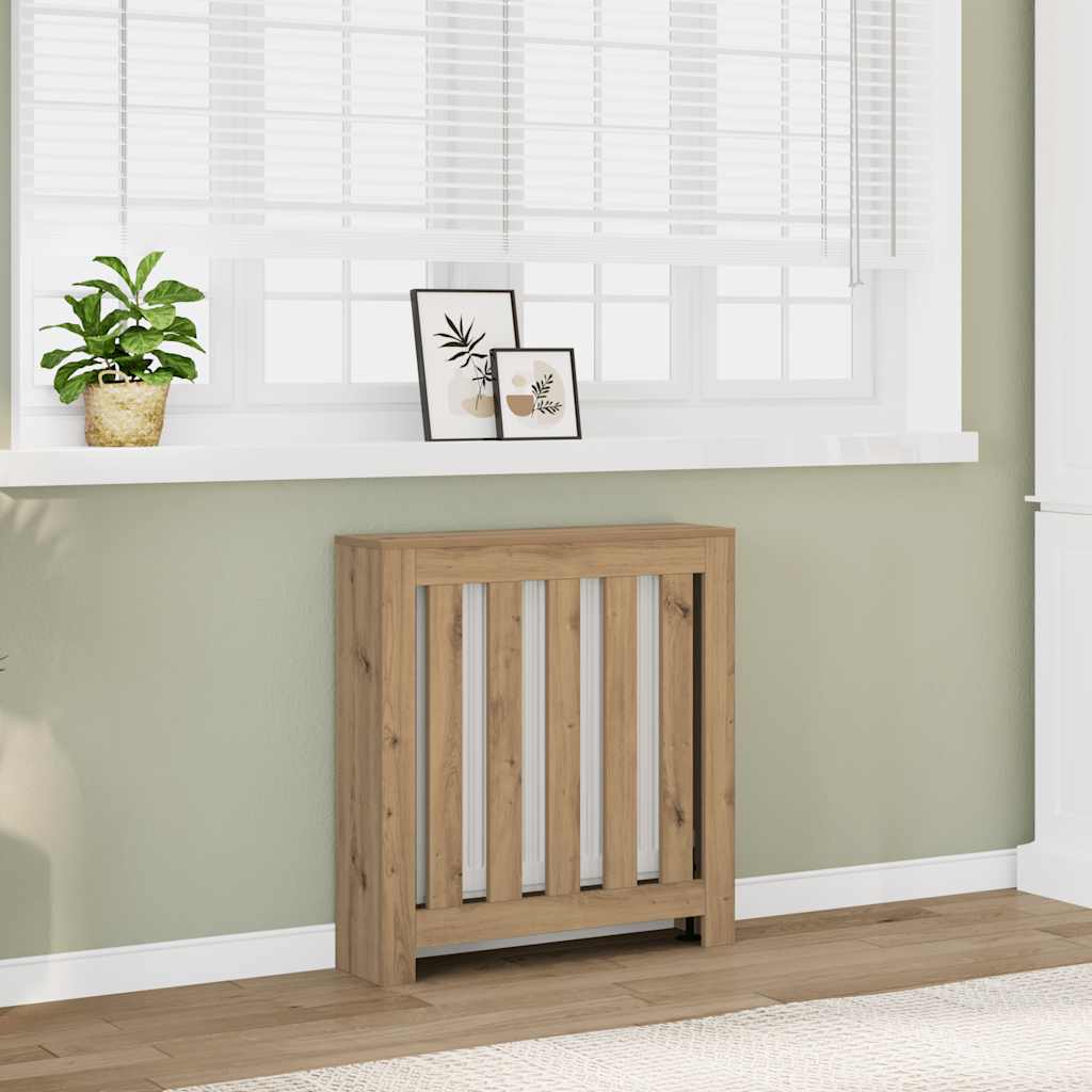 Radiator Cover Artisan Oak 78x20x82 cm Engineered Wood