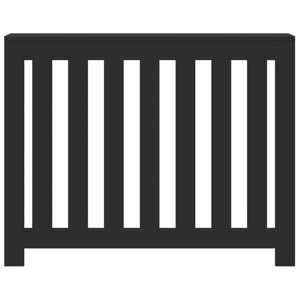 Radiator Cover Black 104x20x82 cm Engineered Wood