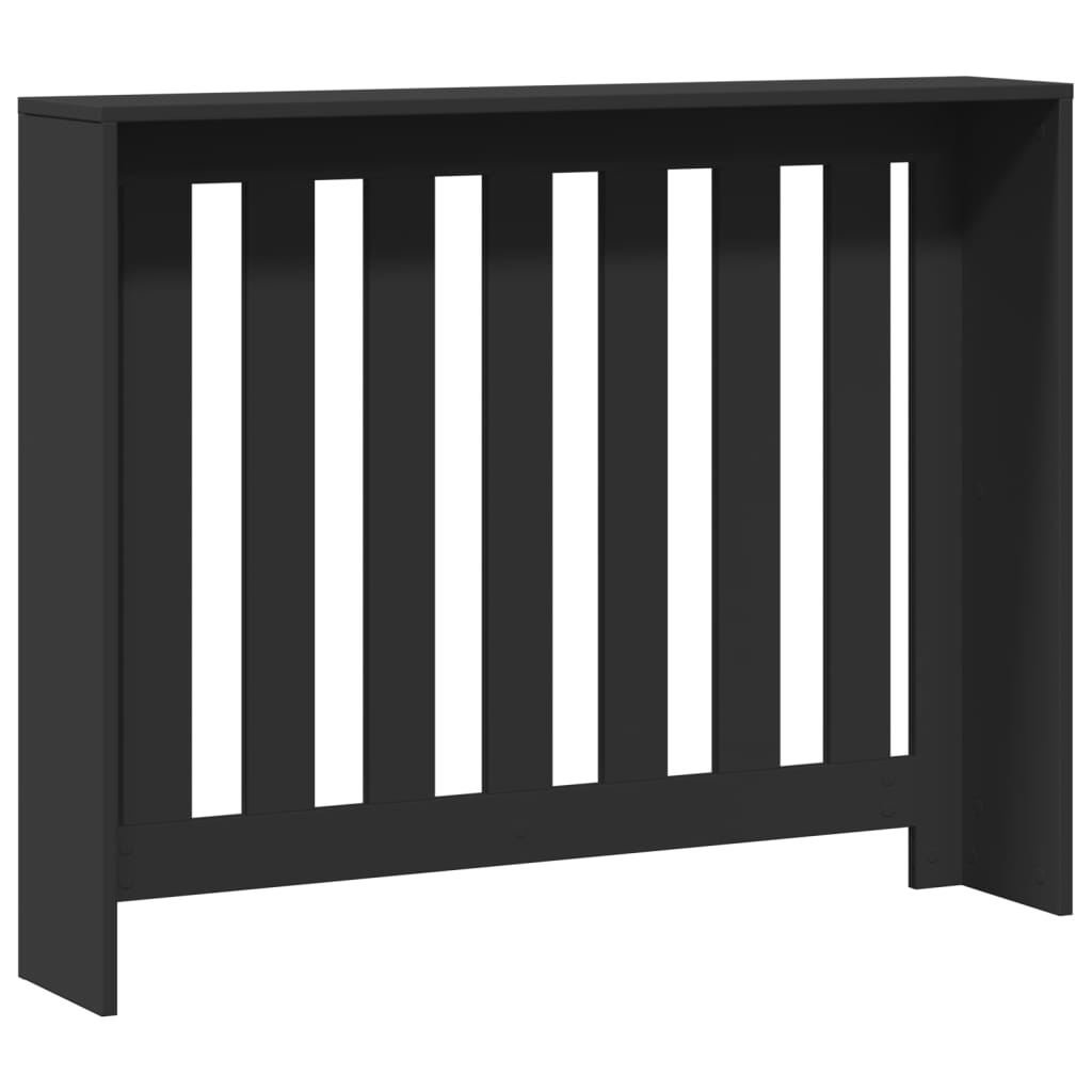 Radiator Cover Black 104x20x82 cm Engineered Wood