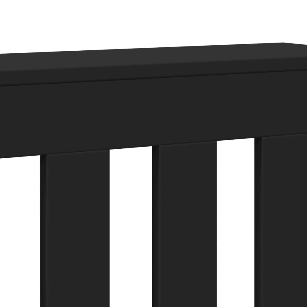 Radiator Cover Black 104x20x82 cm Engineered Wood