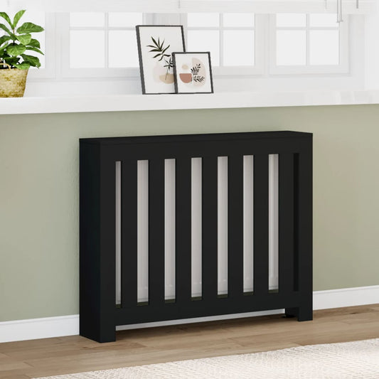 Radiator Cover Black 104x20x82 cm Engineered Wood