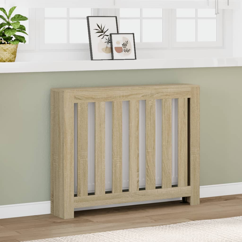 Radiator Cover Sonoma Oak 104 x 20 x 82 cm Engineered Wood