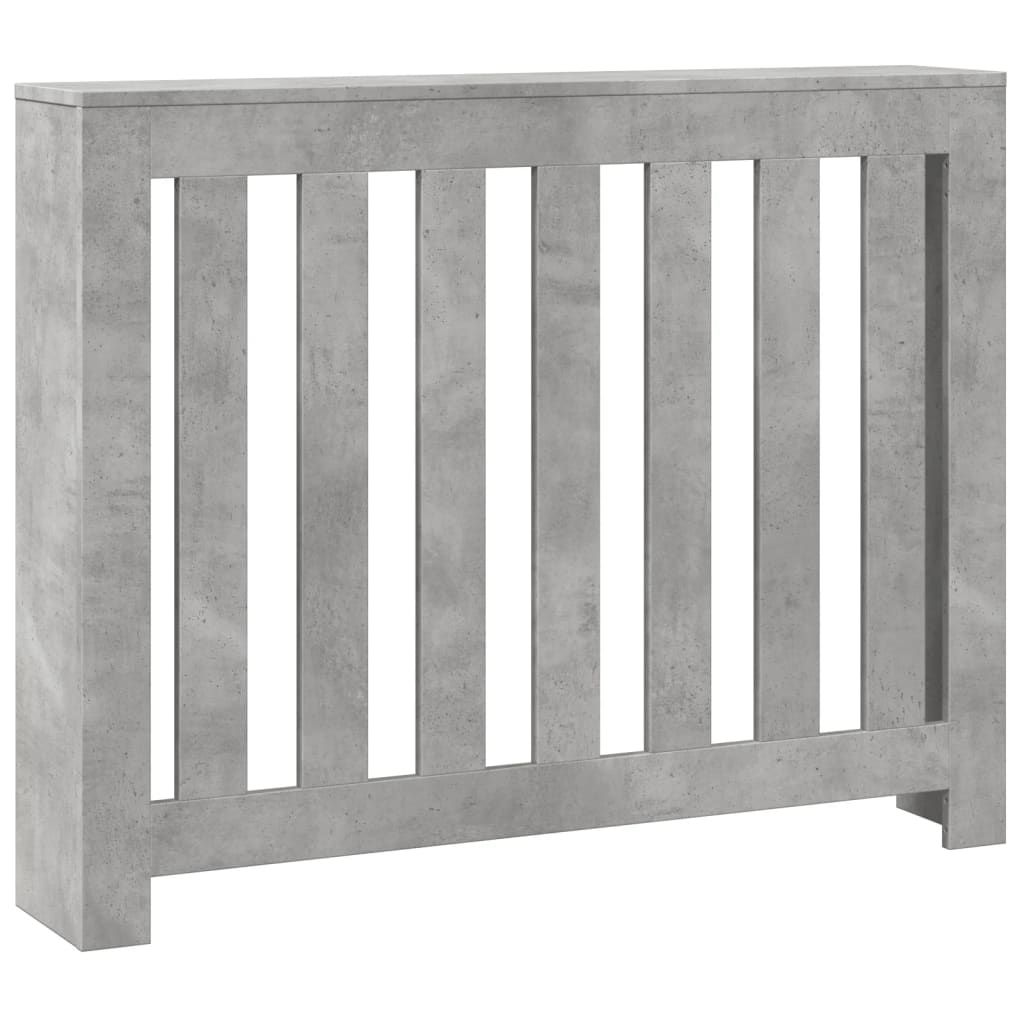 Radiator Cover Concrete Grey 104x20x82 cm Engineered Wood