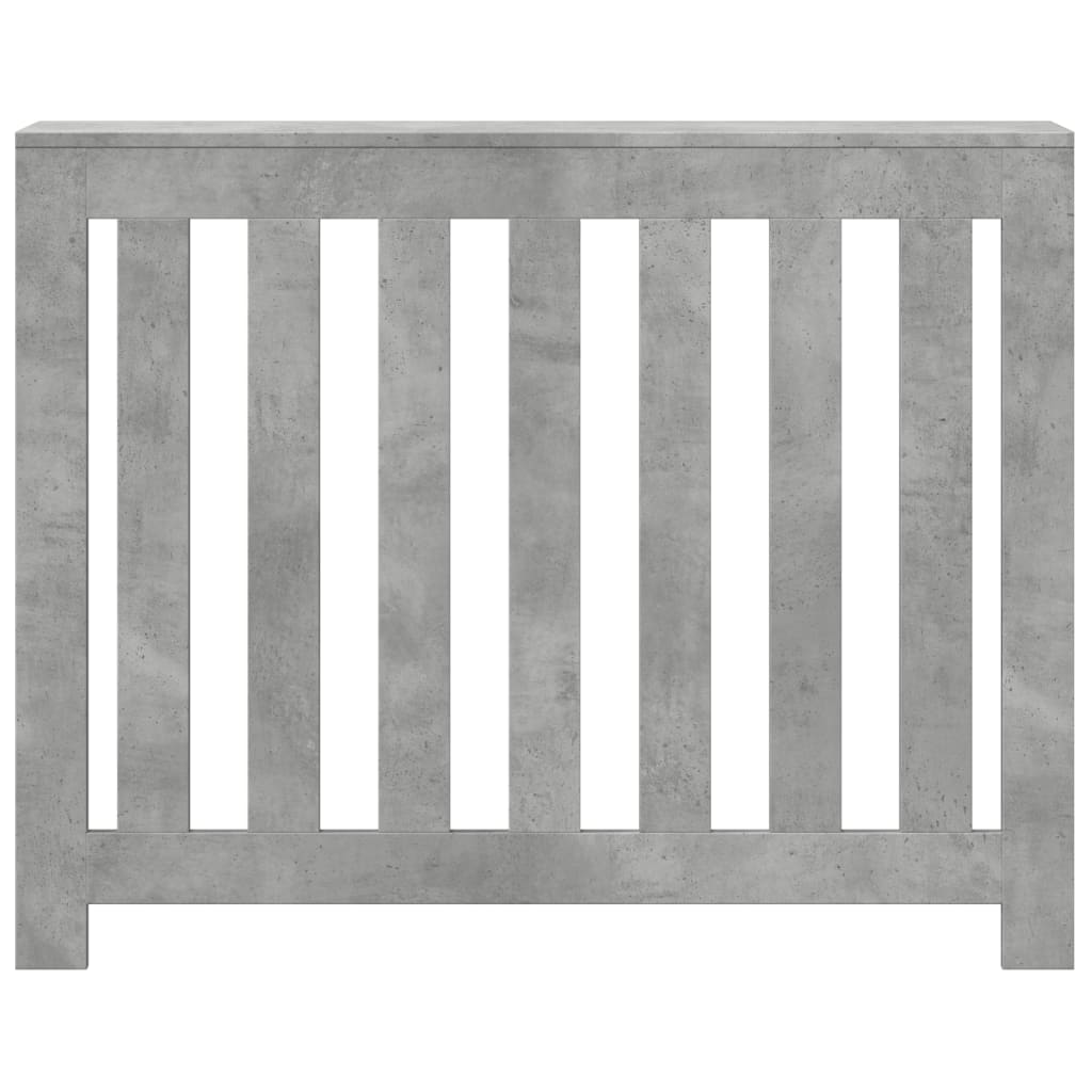 Radiator Cover Concrete Grey 104x20x82 cm Engineered Wood