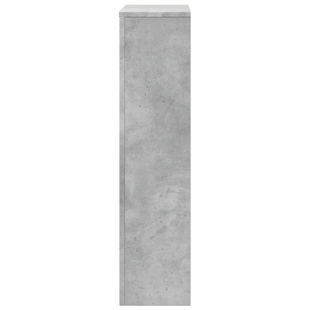 Radiator Cover Concrete Grey 104x20x82 cm Engineered Wood