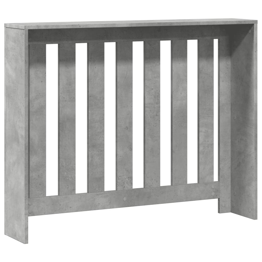 Radiator Cover Concrete Grey 104x20x82 cm Engineered Wood