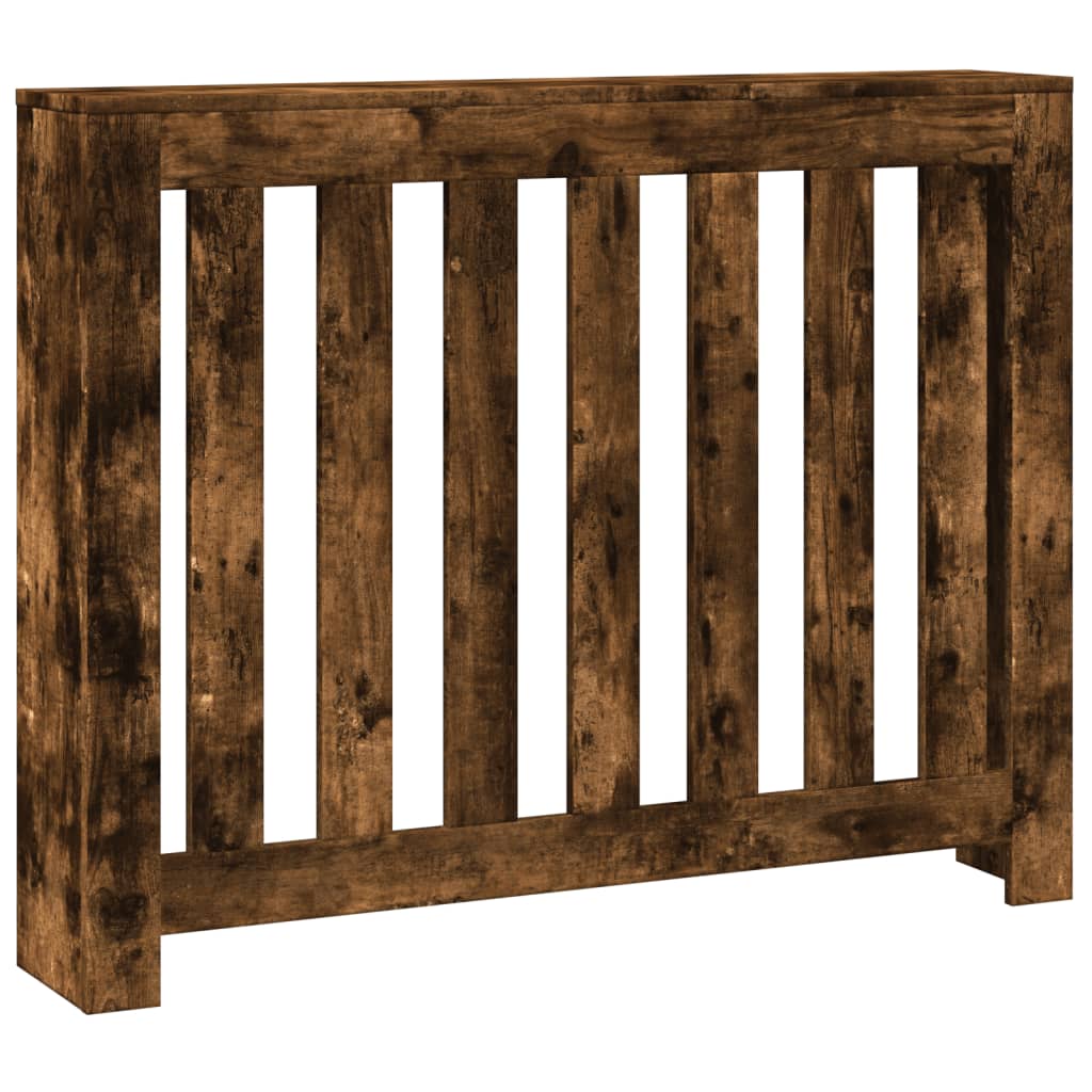 Radiator Cover Smoked Oak 104x20x82 cm Engineered Wood