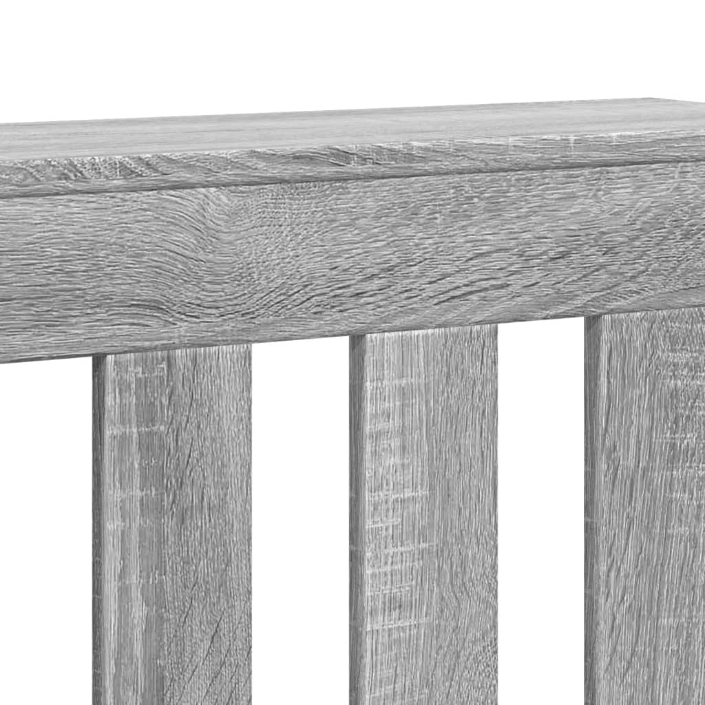 Radiator Cover Grey Sonoma 104 x 20 x 82 cm Engineered Wood