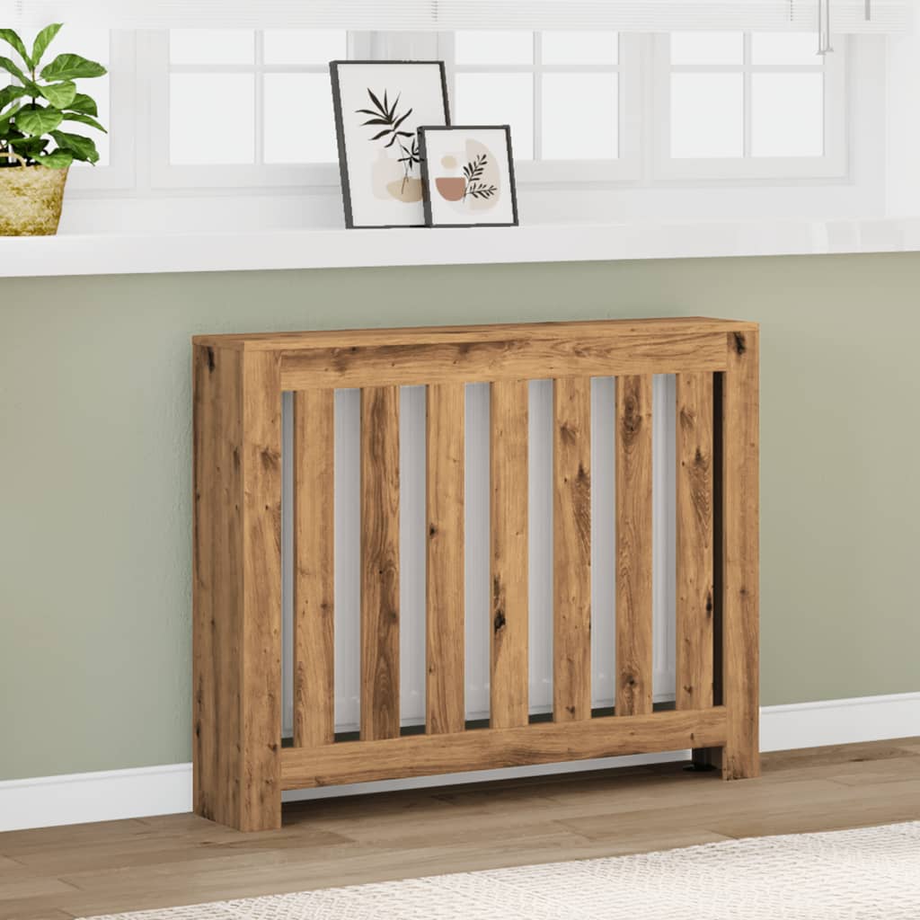 Radiator Cover Artisian Oak 104x20x82 cm Engineered Wood