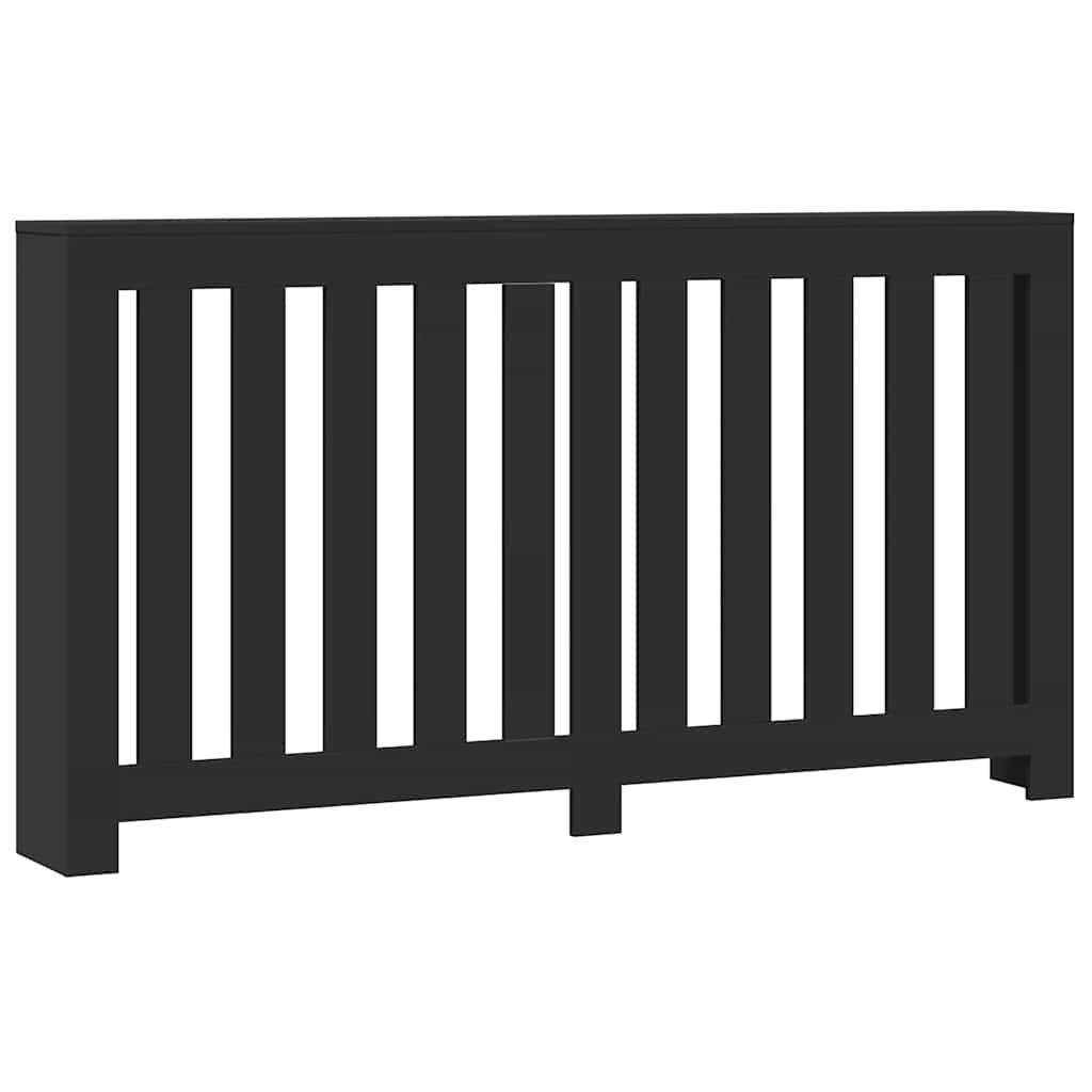 Radiator Cover Black 149x20x82 cm Engineered Wood