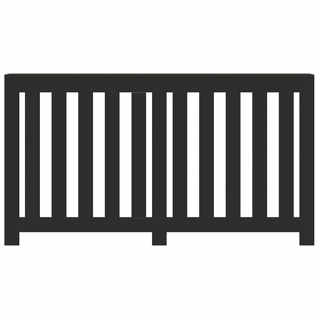 Radiator Cover Black 149x20x82 cm Engineered Wood