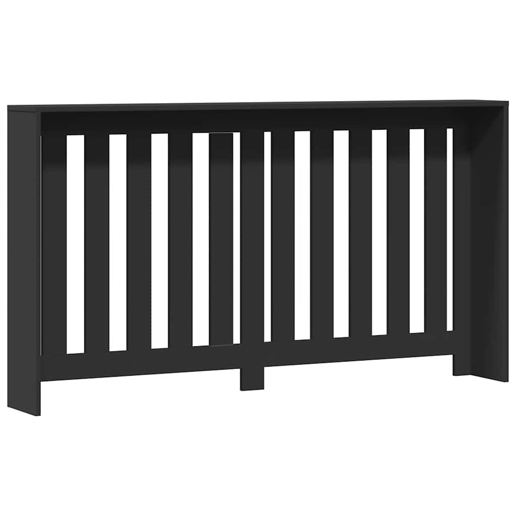 Radiator Cover Black 149x20x82 cm Engineered Wood