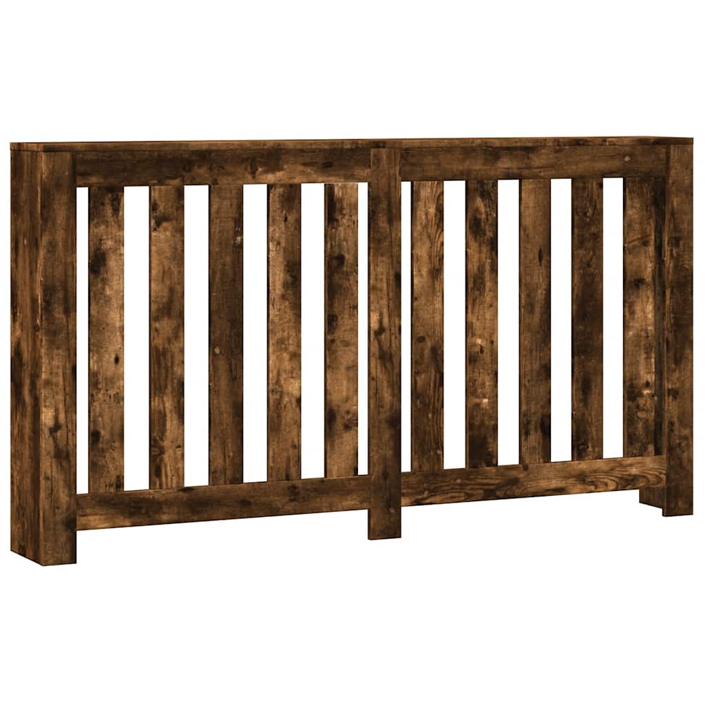 Radiator Cover Smoked Oak 149x20x82 cm Engineered Wood