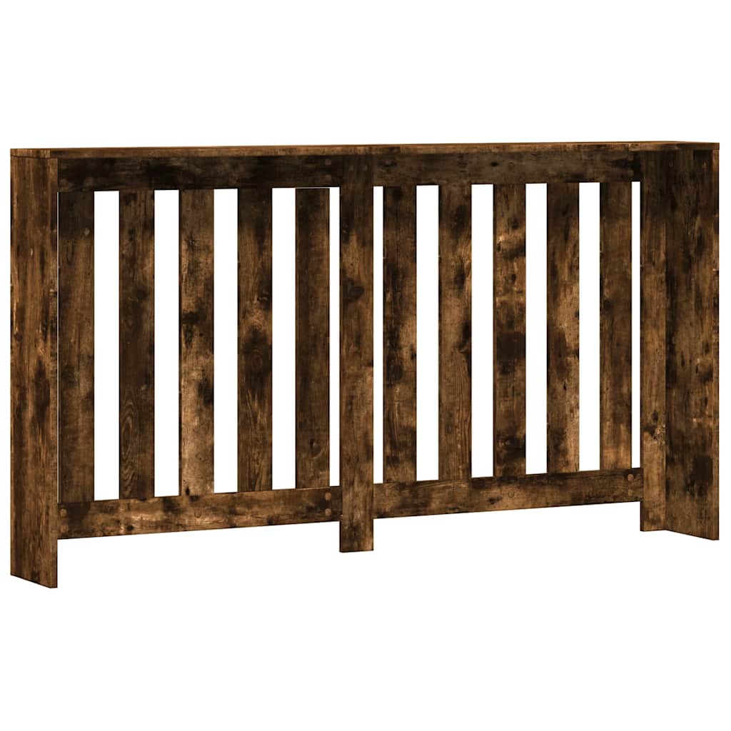Radiator Cover Smoked Oak 149x20x82 cm Engineered Wood