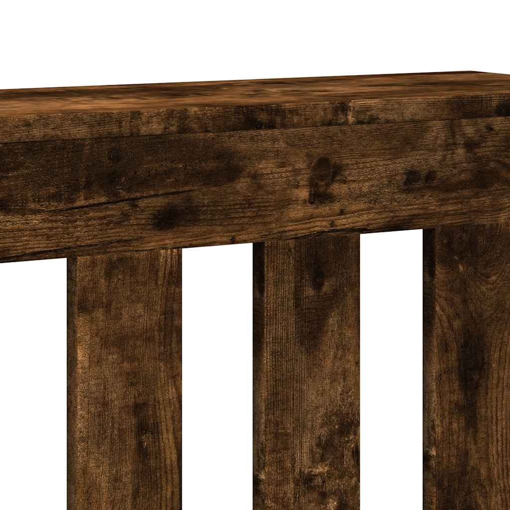 Radiator Cover Smoked Oak 149x20x82 cm Engineered Wood
