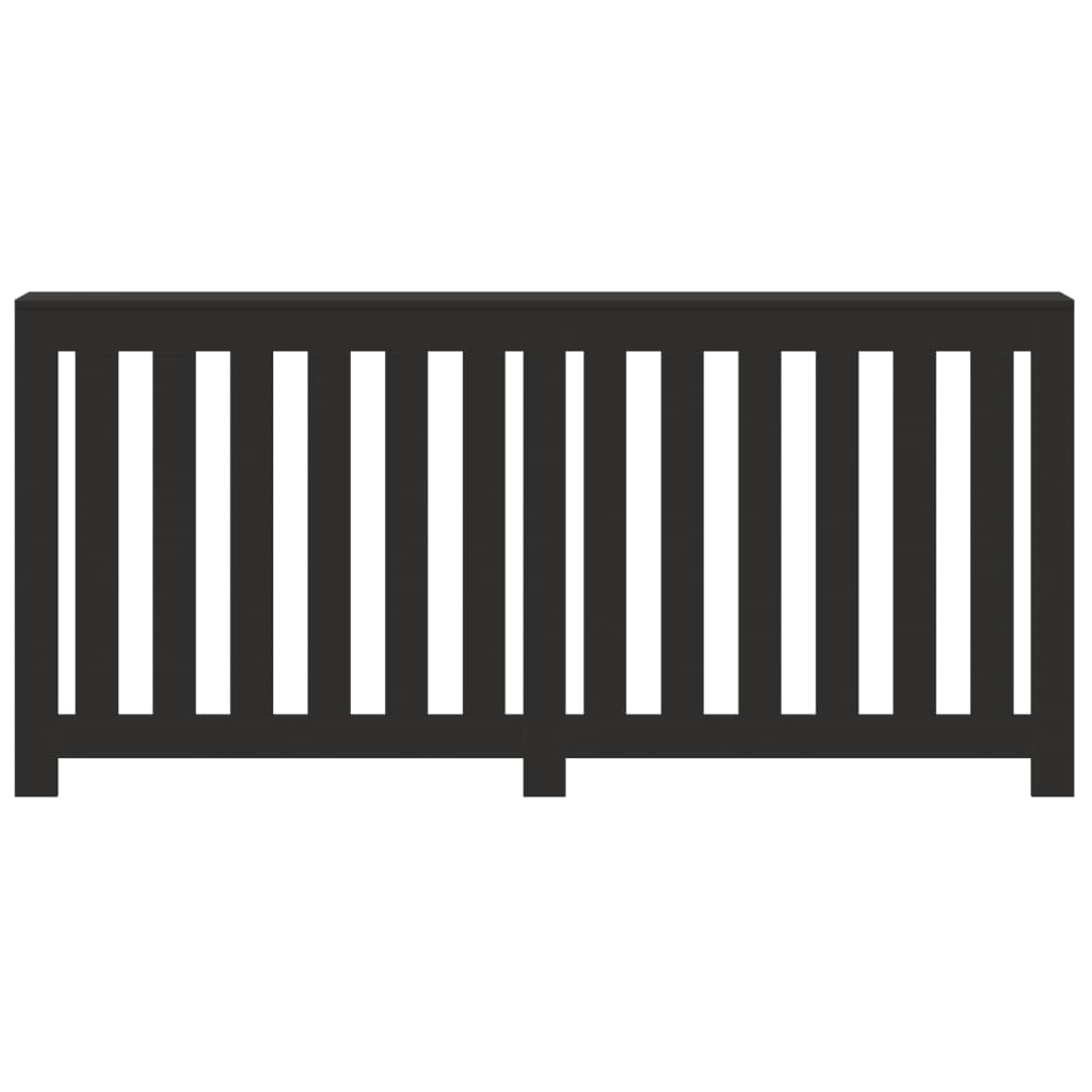 vidaXL Radiator Cover Black 175x20x82 cm Engineered Wood