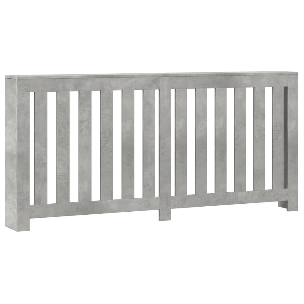 Radiator Cover Concrete Grey 175x20x82 cm Engineered Wood