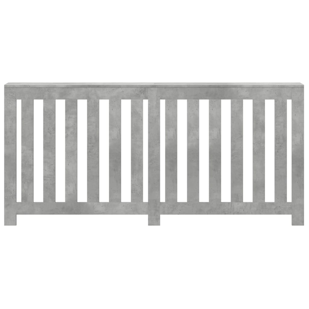 Radiator Cover Concrete Grey 175x20x82 cm Engineered Wood