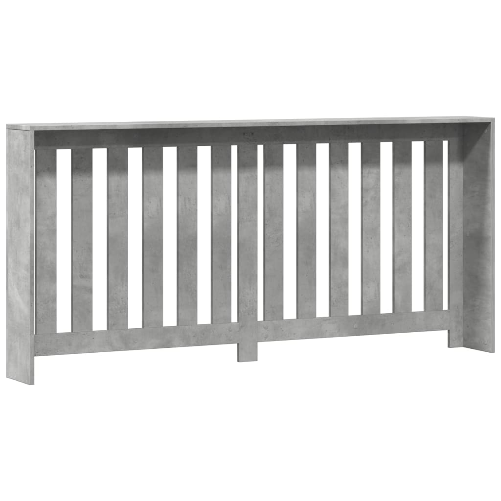 Radiator Cover Concrete Grey 175x20x82 cm Engineered Wood