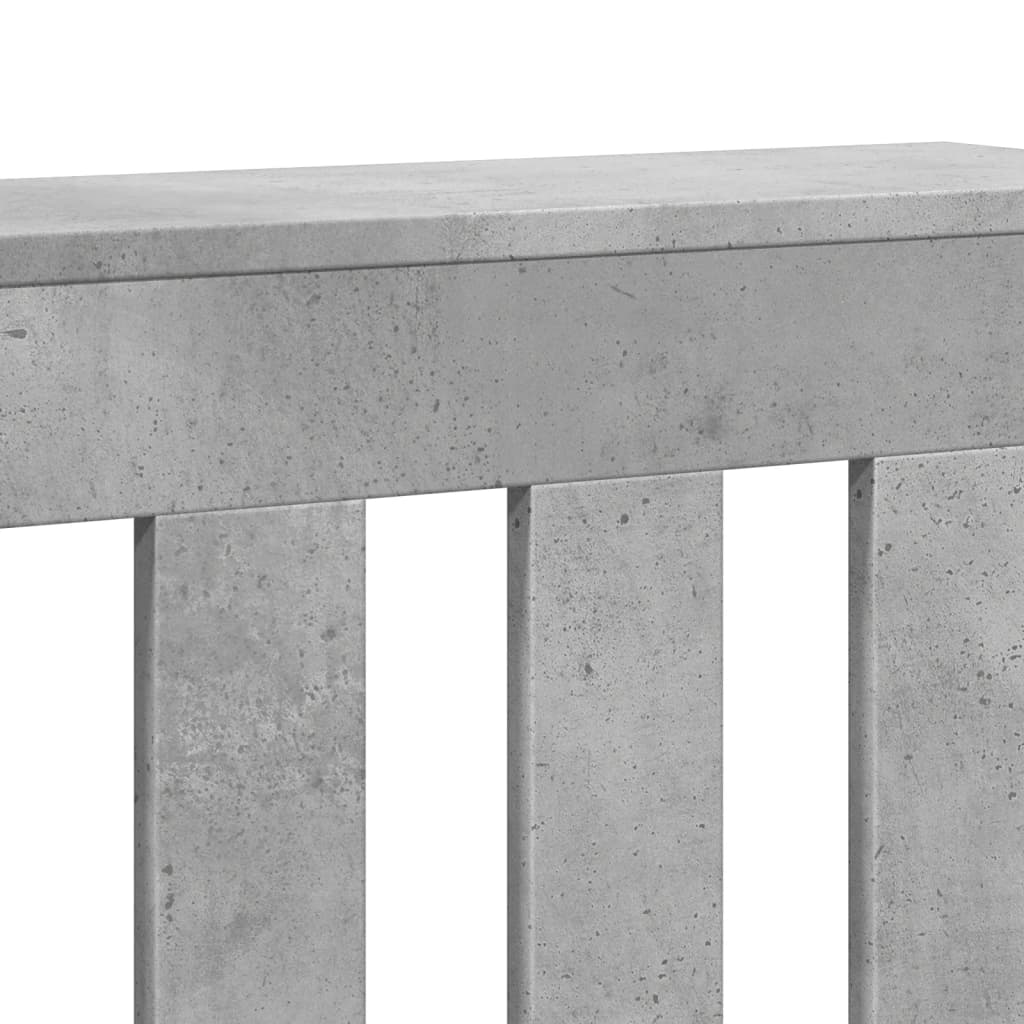Radiator Cover Concrete Grey 175x20x82 cm Engineered Wood